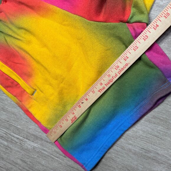 The North Face Rainbow Fleece Shorts Men's M Colorful Drawstring Hiking Running - Picture 5 of 11